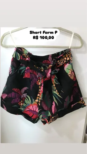 Short Farm P - Estampa Tropical