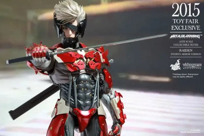 Hot Toys VGM19 Raiden Inferno Armor Metal Gear Rising Revengeance 1/6 Figura de Ação 