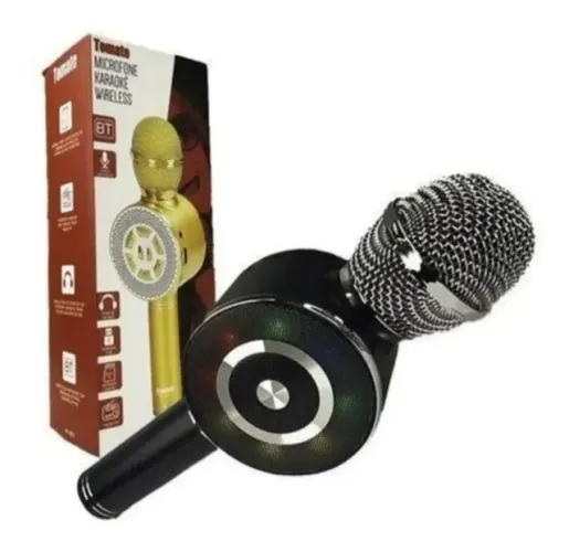 Microfone Karaoke Bluetooth Tomate MT-1035 Com Alto-Falante - Loja Coimbra Computadores