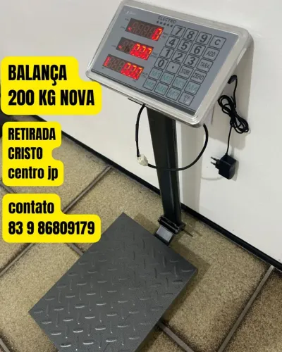 Balança Plataforma Comercial 200kg Nova - Eletrônica 