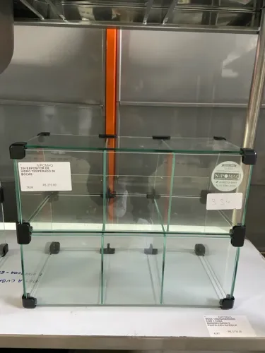 334 EXPOSITOR DE VIDRO TEMPERADO 06 BOCAS 