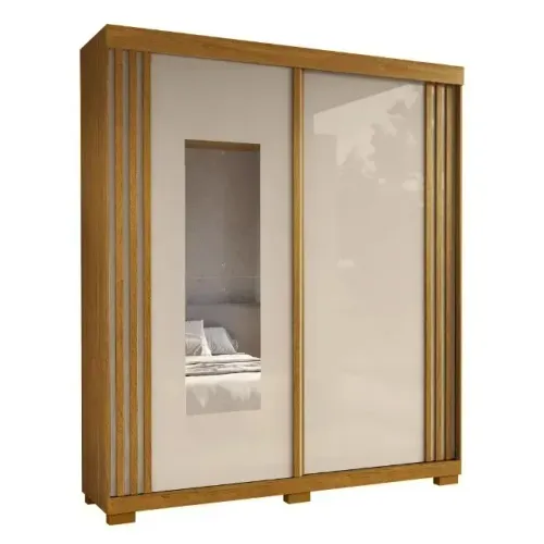 Guarda Roupa Athena 2 Portas Slide com Espelho (ACP)