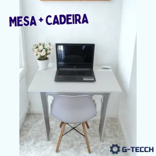 Escrivaninha + Cadeira KIT NOVO Mesa Multiuso para Notebook Computador Estudo Escritório