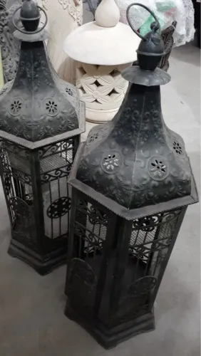 Lanterna Decorativas em Ferro par de 70 cm importado 