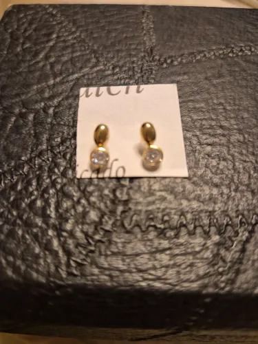 Brincos ouro 18k 750 com Zircônia - 