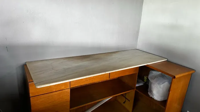 Tampo mesa mármore branco 2 metros