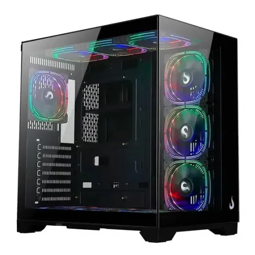Gabinete Rise Mode Galaxy Glass Standard V2, Vidro, Com 10 Ventoinhas ARGB, Novo, Lacrado.