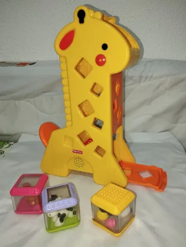 Girafa Didática Fisher-Price com três Blocos