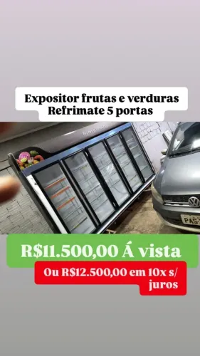 EXPOSITOR REFRIGERADO DE FRUTAS E VERDURAS USADO 3 MESES DE GARANTIA