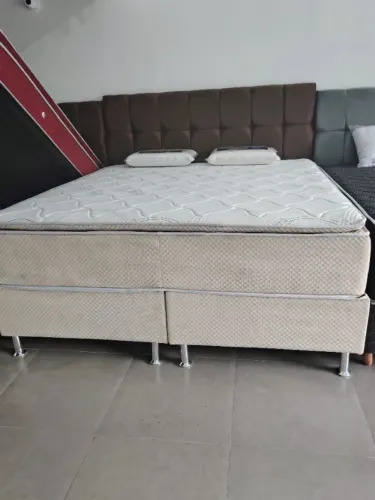 CAMA BOX SUPER KING COM PILLOW TOP E FRETE GRÁTIS