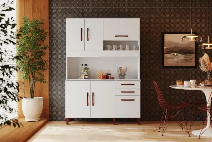 Armário de Cozinha GD 6 Portas + 2 Gavetas! frete e Montagem Grátis.