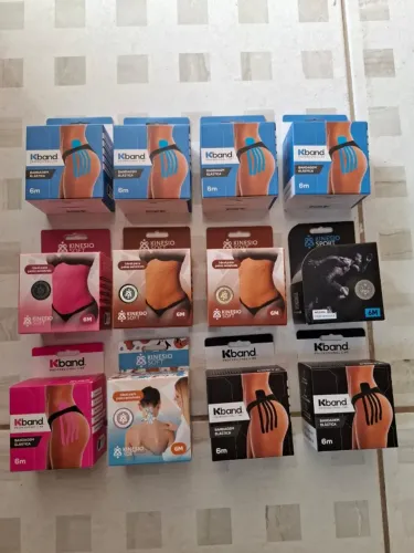 Bandagem elástica kinesio e Kband