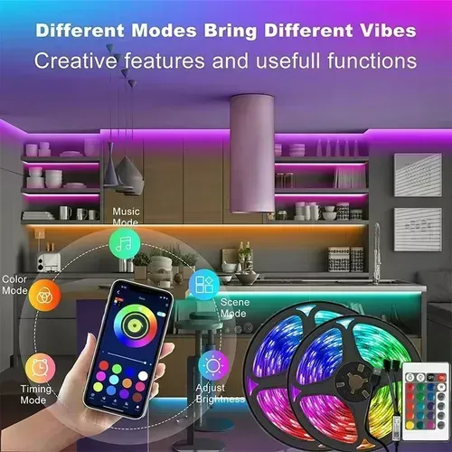 Fita Led 5 Metros Bluetooth Rgb - Entregamos 9h ás 22h