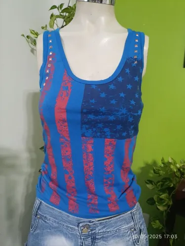 Camiseta nadador com bandeira americana -Veste P/M