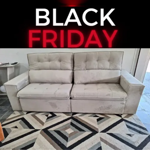 sofa retratil e reclinavel bege