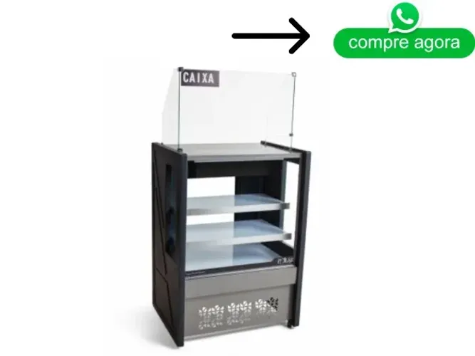 Balcão Caixa Polar 80 CM com Gaveta Novo