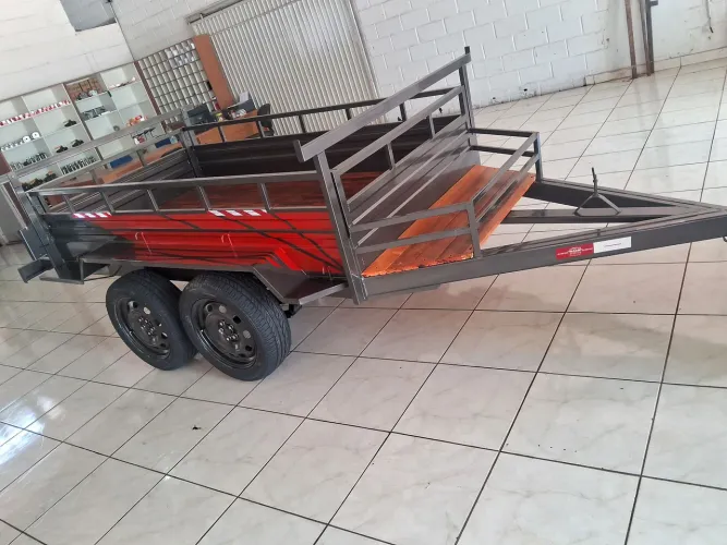 Carretinha dois eixos, pronta entrega 