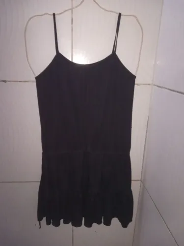 Vestido Saída de Praia Preto Feminino M