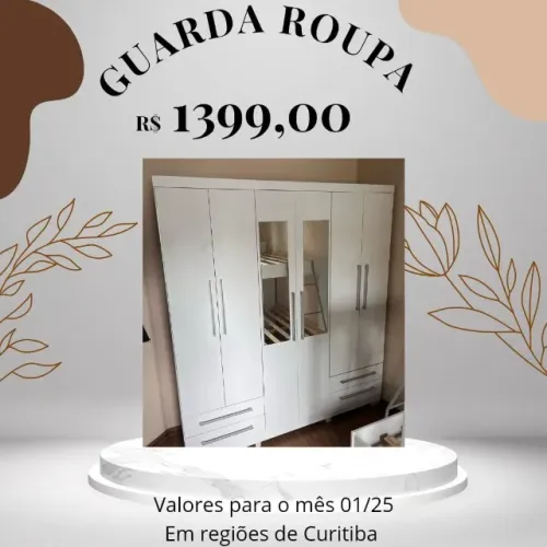 Promoção Guarda Roupa Branco - 07/01/25