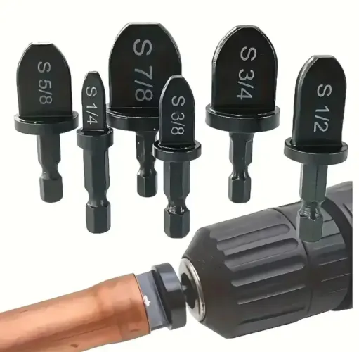 Kit de 6 Brocas alargador Expansor Cano Tubo de Cobre alumínio Ar condicionado