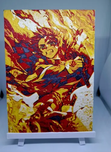 Mini arte Tanjiro Demon Slayer 3D impresso