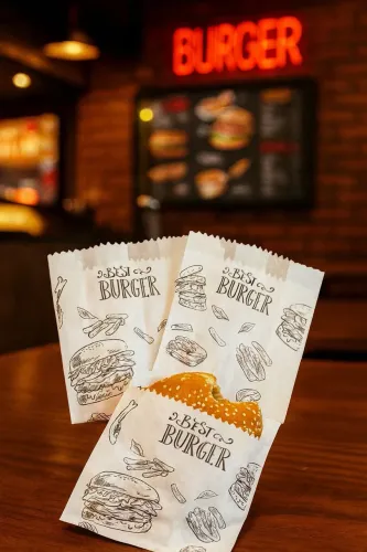 Saco de papel branco para hamburguer 500 unidades
