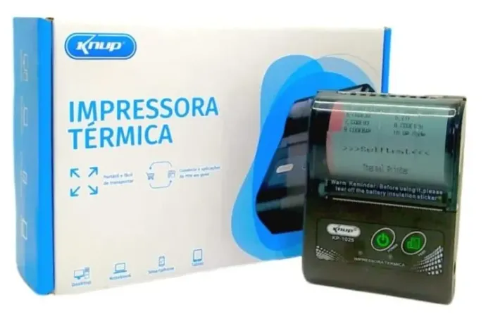 Mini Impressora Termica Portátil Bluetooth Knup Kp-1025