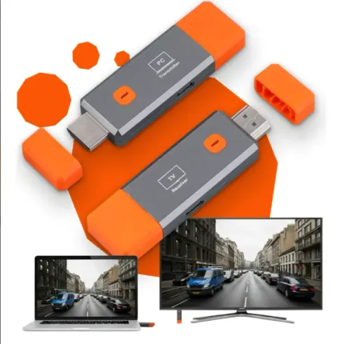 Transmissor Receptor Hdmi Sem Fio Wireless 1080p 50m C/ Nf Cinza-escuro