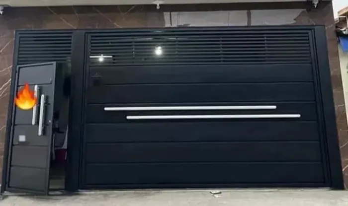 Portão de Garagem Basculante 5.00x2.50 Ferro Galvanizado 