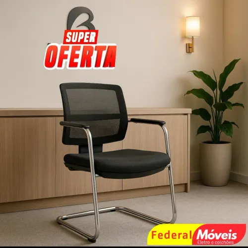 Cadeira Executiva Fixa Cromada - Conforto e praticidade no dia a dia!