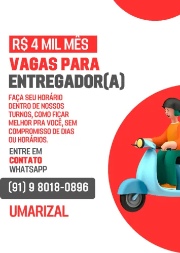 Vaga de motoboy, R$1.000/semana