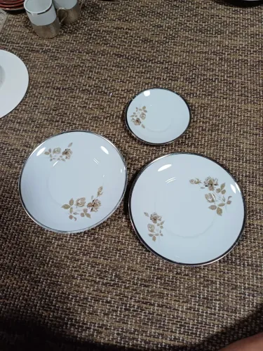 Porcelana Renner. 3 pratos antigos para reposição. . Antiguidade