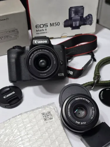 VENDO Canon EOS M50 Mark II ? kit completo | R$ 5.000