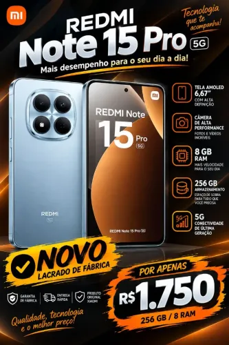 Redmi note 15 pro 5g Black 8GB /256 rom