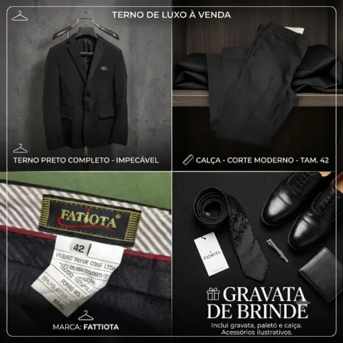 Terno completo preto Slim