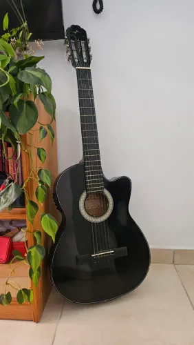 Violão Elétrico Vogga VCE302 BK - Cordas Novas