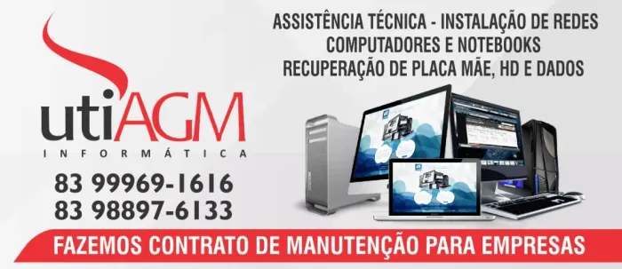 Assistência para notebook, Desktop, reparo de placa mãe, rec. de dados e confg. de redes.