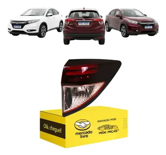 Lanterna Traseira Honda Hrv 2017 2018 Rosa C/led Direita Direito/passageiro Rosa