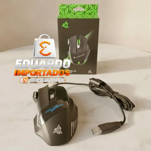 Mouse Gamer fio USB, 7 Botões, LED Raimbow 7 Cores, 2400dpi ANÚBIS V4 