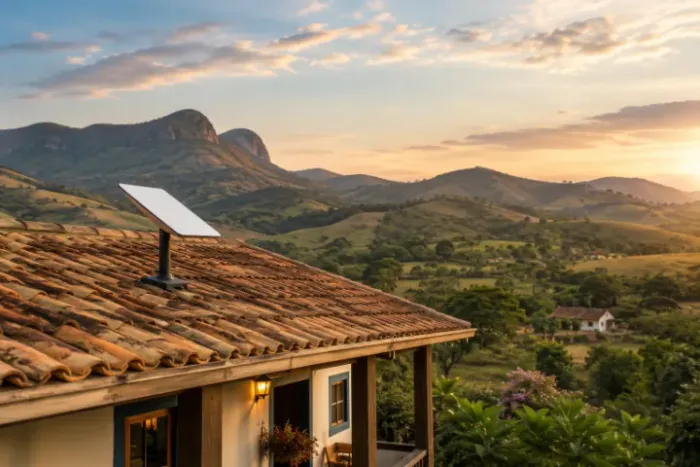 Instalação de antena Starlink