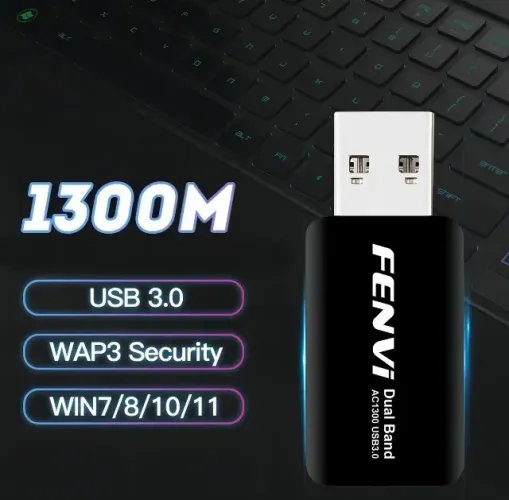 Adaptador WiFi USB Fenvi 1300 Mbps Dual Band 2.4/5 GHz USB 3.0