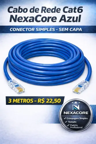Cabo de rede cat 6