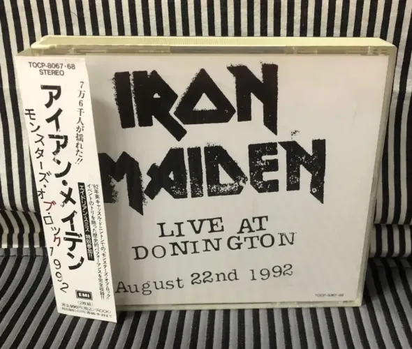 Iron Maiden Live At Donington 1992 DUPLO JAPONÊS COM OBI E ENCARTE Edição Limitada