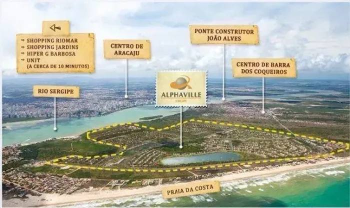 Terreno a venda Condomínio Alphaville Sergipe ( Frente lago ) Nascente