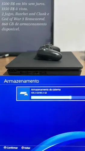 Vendo Vídeo game / PS4  Novíssimo,  pouco tempo de uso. 