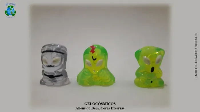 ALIENS DO BEM, cores diversas, Fosforescentes. Originais, Coca-Cola.