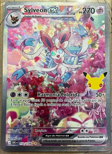 Sylveon ex (153/128) Celebração de 30 Anos Pokémon TCG