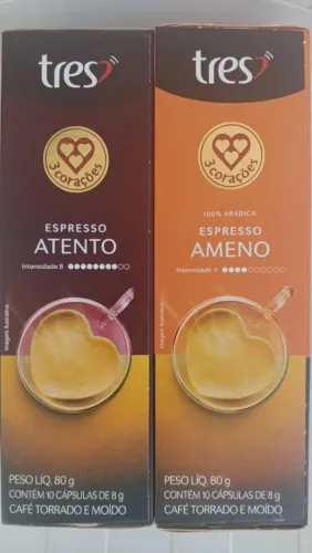 Cápsulas de café espresso 10C atento e 10C ameno