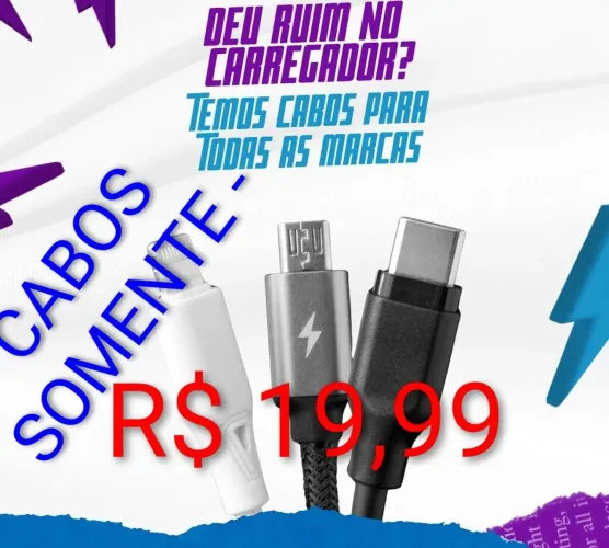 Cabo USB celular em geral e iPhone 