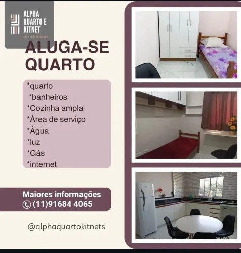 ALUGUEL DE QUARTO INDIVIDUAL e kitnets